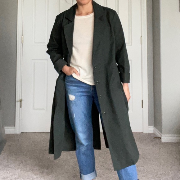 First Rite Green  herringbone utility Shop Coat - Picture 9 of 16